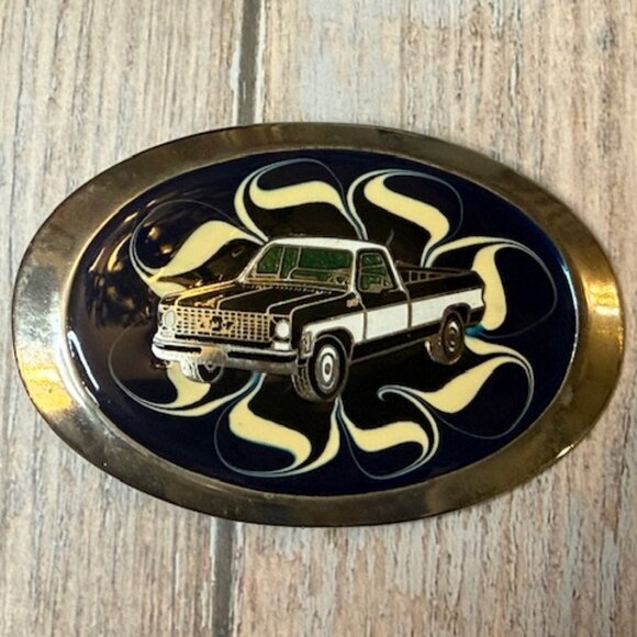 Other - Vintage Epoxy Belt Buckle – Chevrolet Pickup Truck – New Old Stock – 1980s